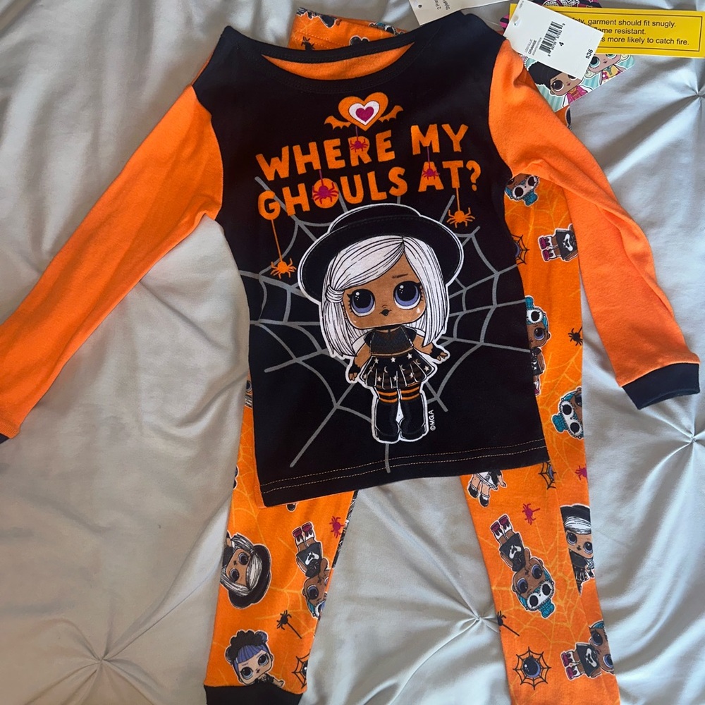 L.O.L. Surprise! Girls' Halloween "Where My Ghouls At" Pajama Set (Size 4)